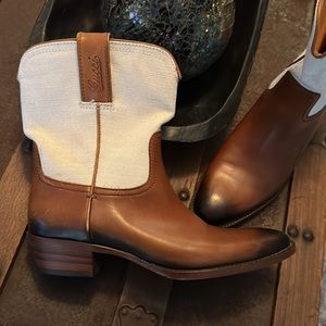 Gucci western booties boots leather ombré canvas ysl miu miu